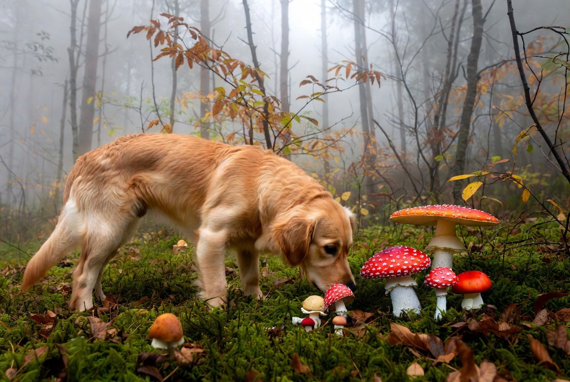 Mushroom poisoning in dogs
